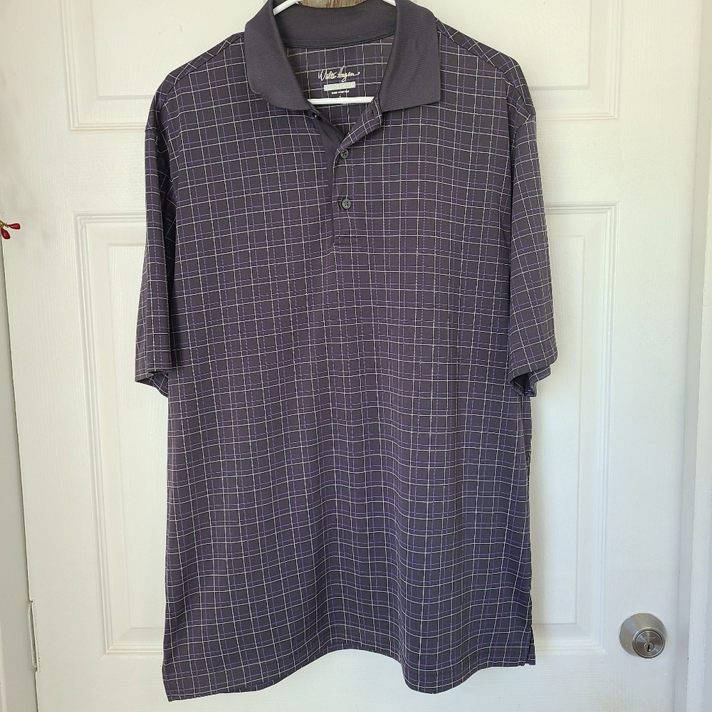 (188) Walter Hagen Men's Classic Short Sleeve Three Button Golf Polo Shirt,Large